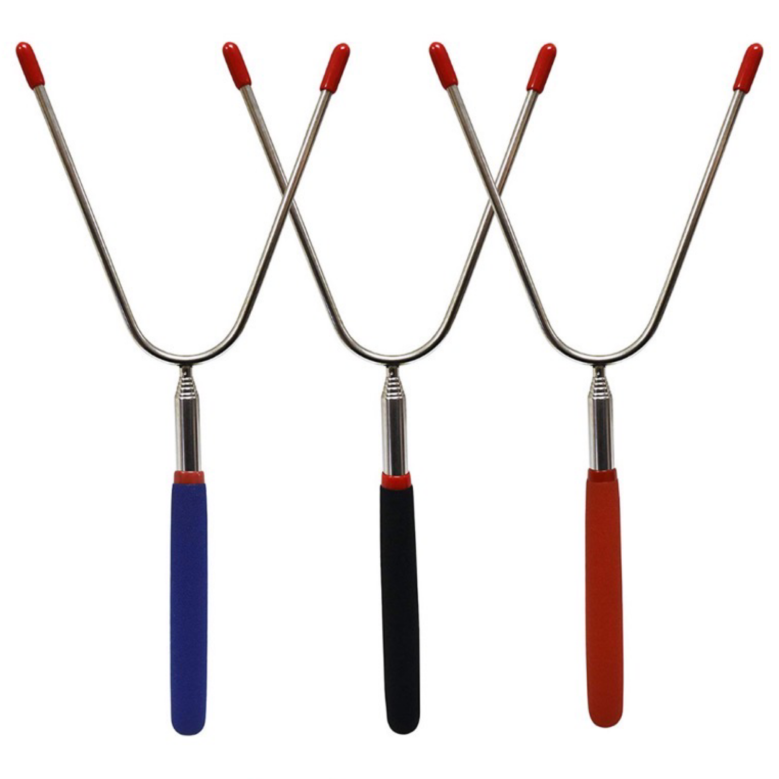 3pk 35" telescoping stainless steel bbq forks for campfires & camping 3pk 35" telescoping stainless steel bbq forks for campfires & camping