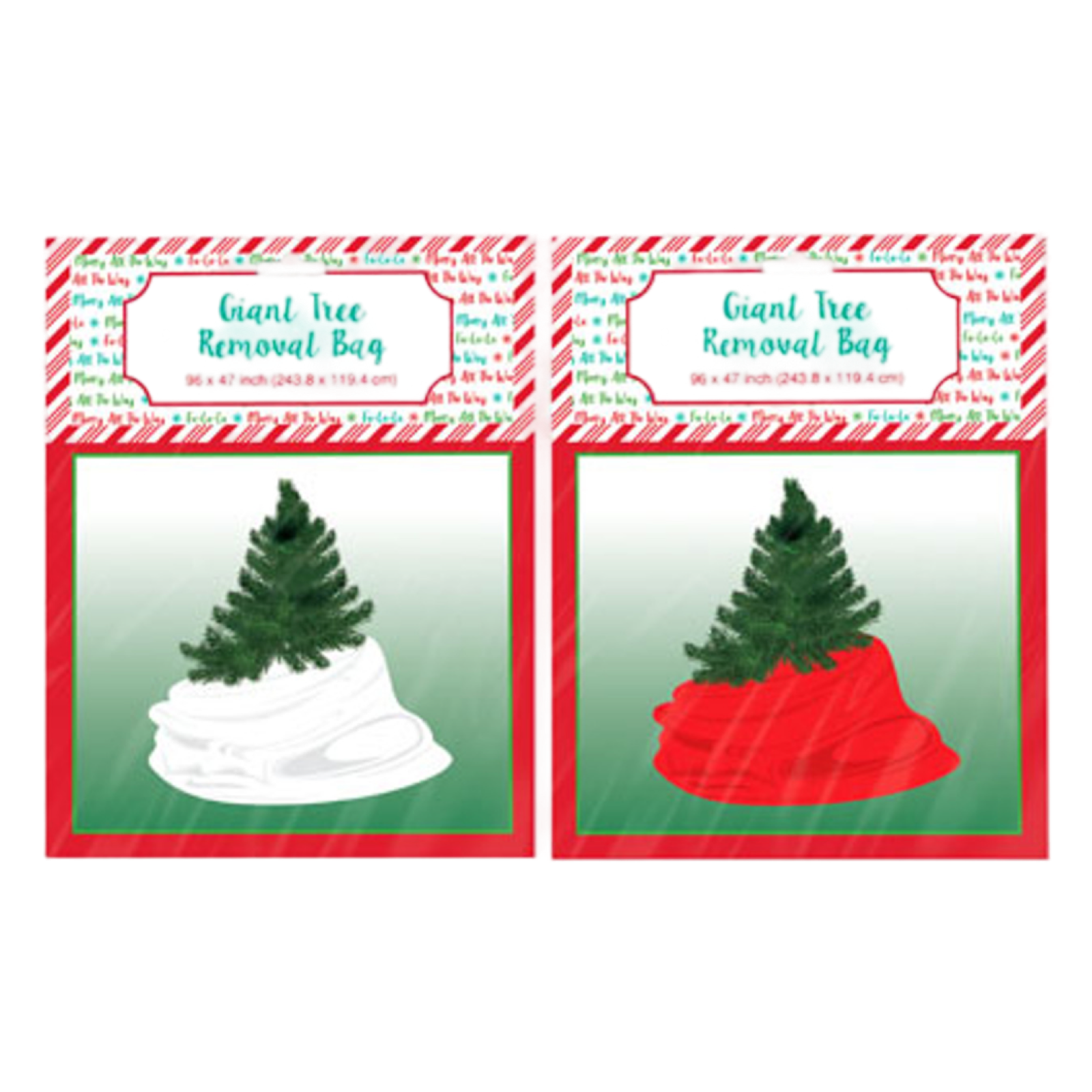 96" giant chritmas tree removal bag disposable and easy!