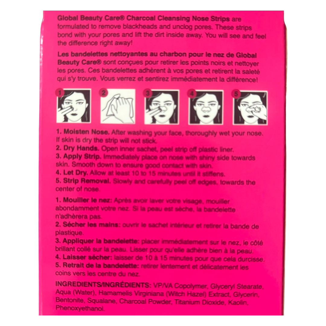 9pk charcoal cleansing nose strips unclog pores, removes dirt 9pk charcoal cleansing nose strips unclog pores, removes dirt