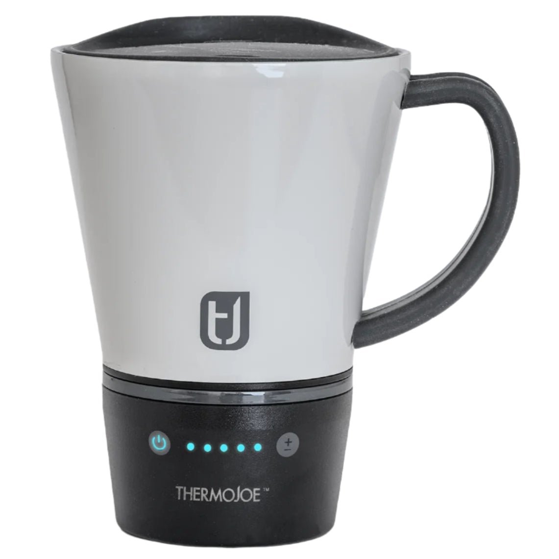 thermojoe smart heated mug – cordless, battery powered, adjustable temp, 14oz free shipping!