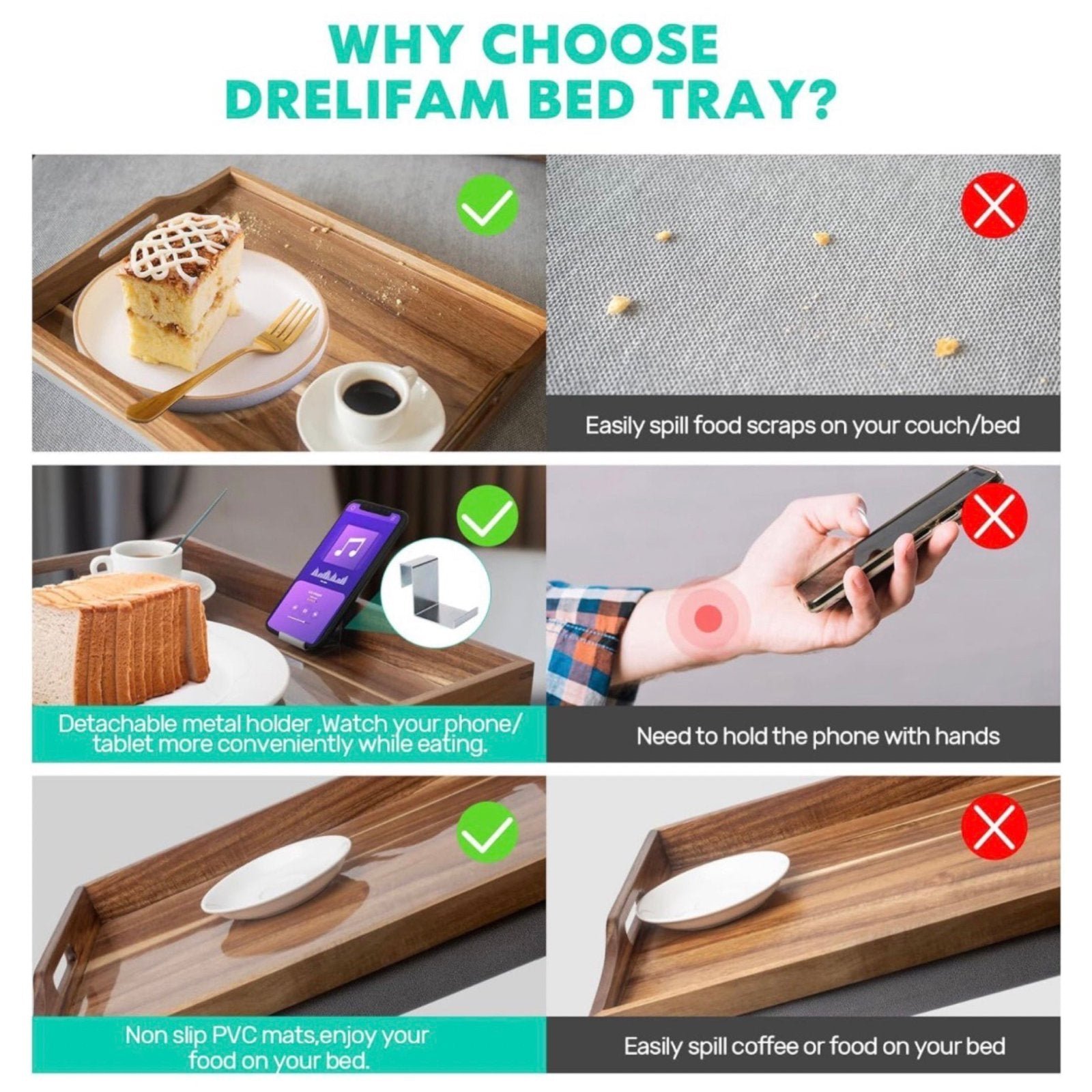 acacia wood lap desk with cushion – detachable tray table for your bed, couch or recliner! acacia wood lap desk with cushion – detachable tray table for your bed, couch or recliner!